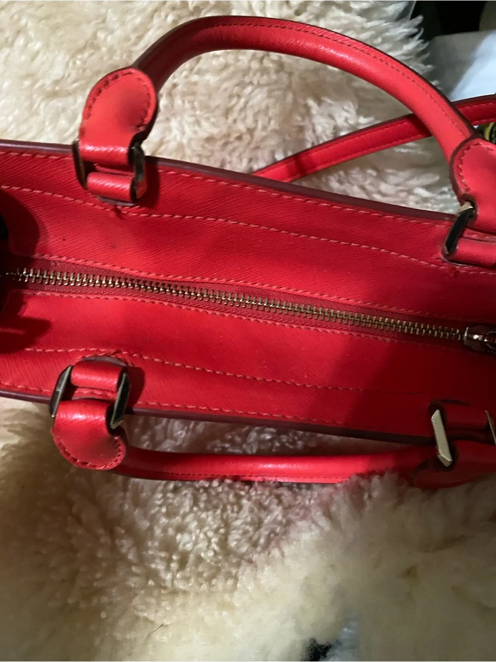 kate spade Red Leather Structured Satchel